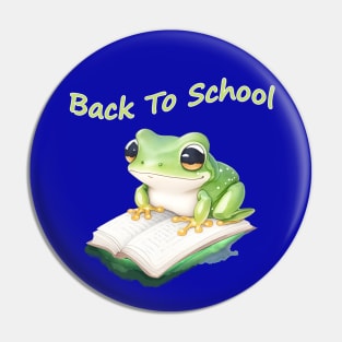 Back to school, Frog Reading books, Book Sticker, bookworm gift for reader,student gift, lover books Pin