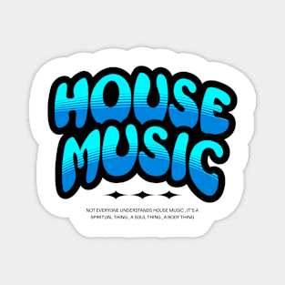 HOUSE MUSIC - Bubble Outline Two Tone (Black/blue) Magnet