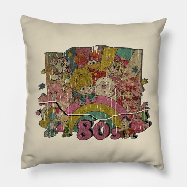 80s cartoons vintage art Pillow by aryaquoteart88