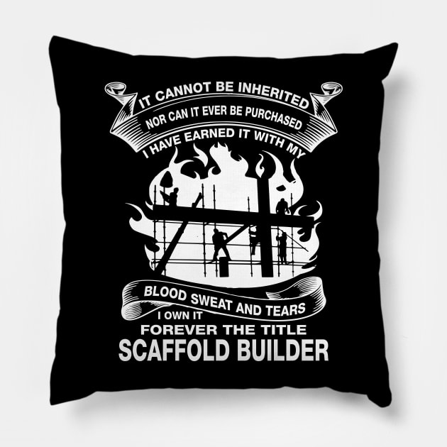 Blood,sweat and tears Pillow by Scaffoldmob