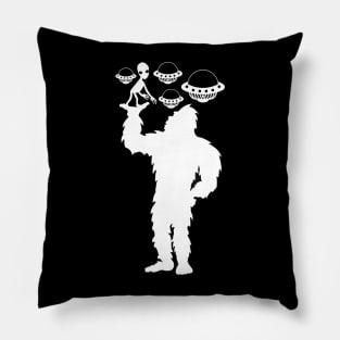 Bigfoot Ufos Alien Pillow