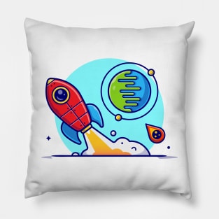 space rocket Pillow