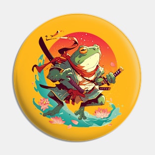 samurai frog Pin