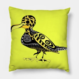 gold seagull mayan pattern ecopop Pillow