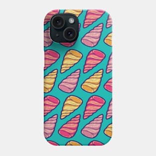 Beautiful Line Art Seashells Seamless Surface Pattern Design Phone Case