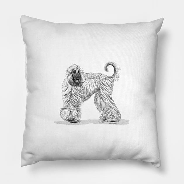 Afghan Hound Pillow by VEROfojt