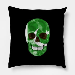 Pakistan Flag Skull - Gift for Pakistani With Roots From Pakistan Pillow