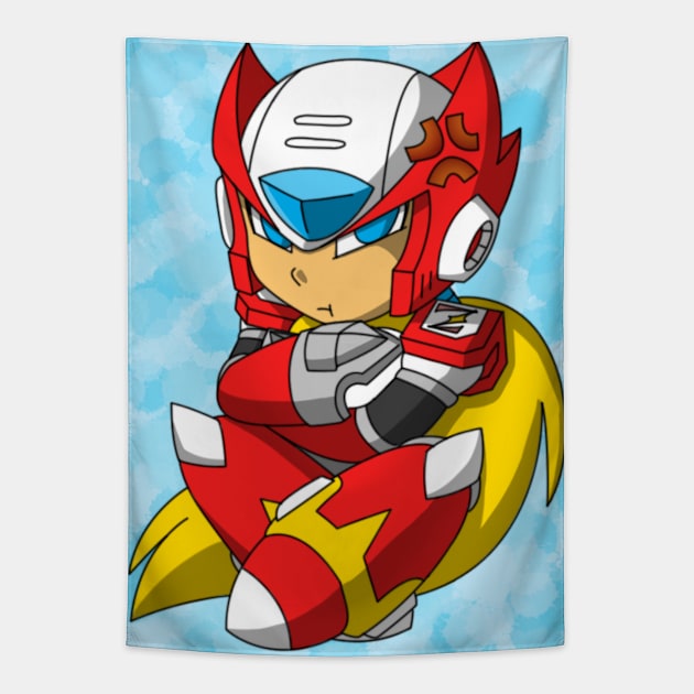 Grumpy Chibi Zero Tapestry by Firestorm Fox