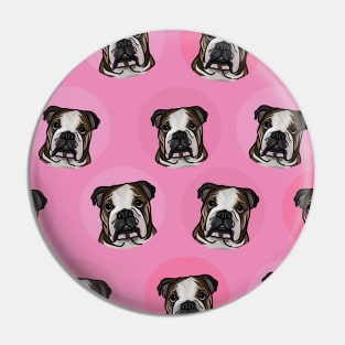 Bubble Bulldog Pattern Pin