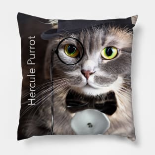 Hercule Purrot Pillow