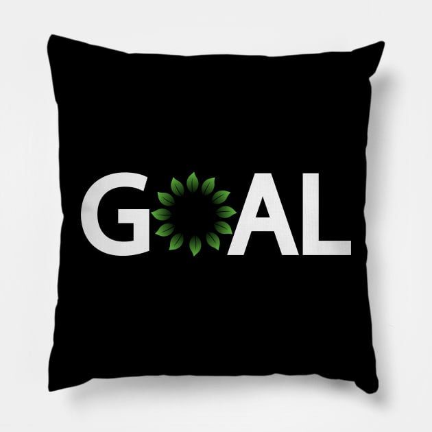 Goal typography design Pillow by DinaShalash