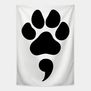 Keep Going Paw Print Tapestry