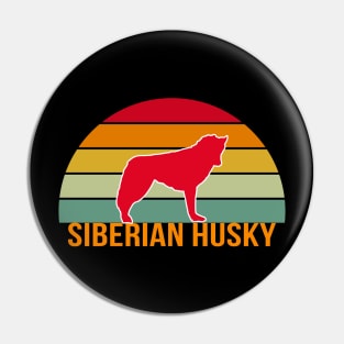 Siberian Husky Vintage Silhouette Pin