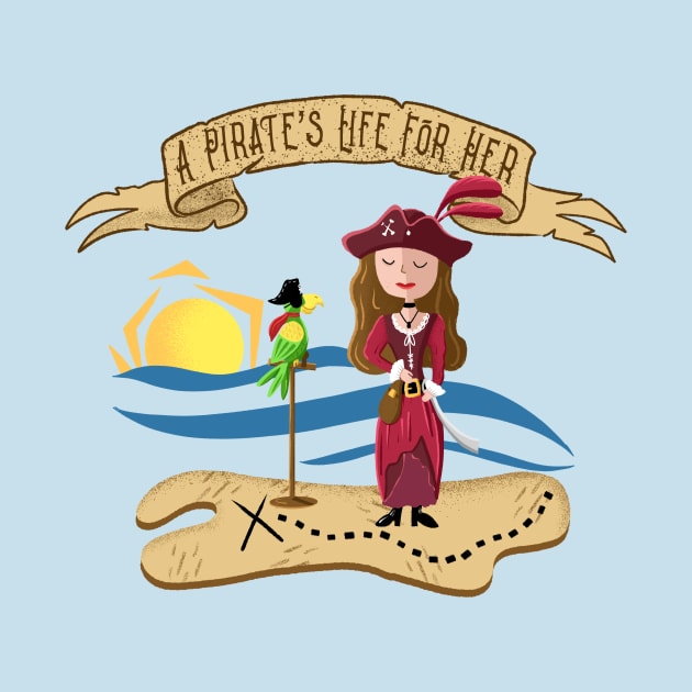 A Pirate's Life for Her Caribbean Lady in Red by ksrogersdesigns