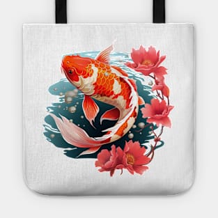 Koi Fish In A Pond Tote