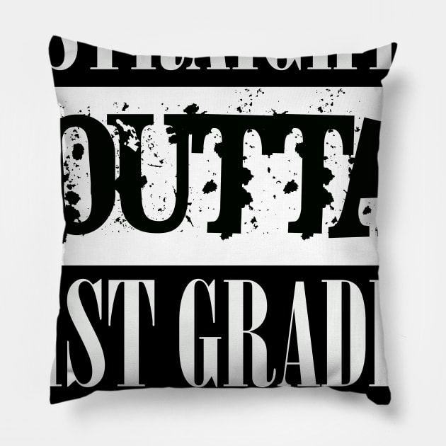 Straight outta 1st Grade class of 2021 Pillow by sevalyilmazardal