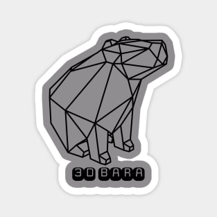 3D CAPYBARA LOW POLY MINIMALISTIC FUTURISTIC Magnet