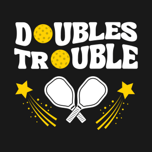 Doubles Trouble Pickleball Partner Tournament T-Shirt