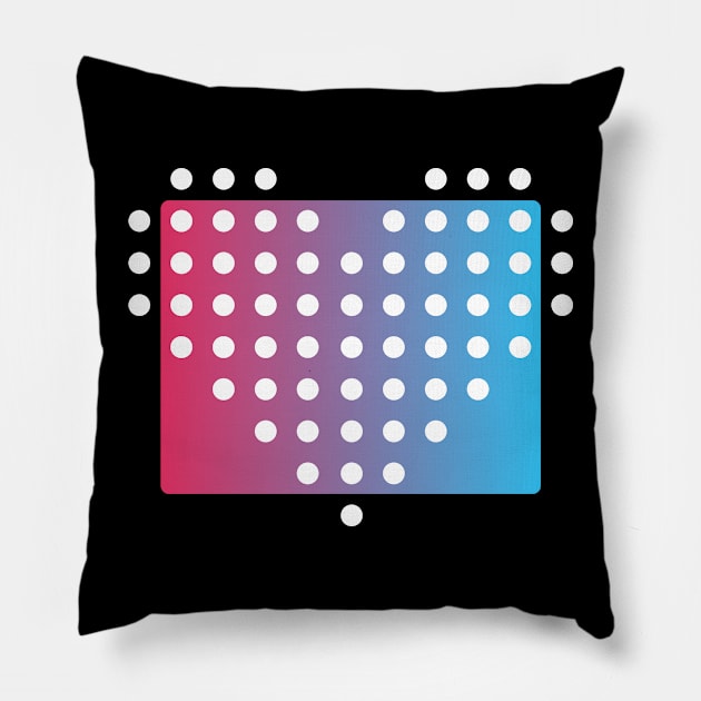 Heart of Dots on Gradient Background Pillow by azziella