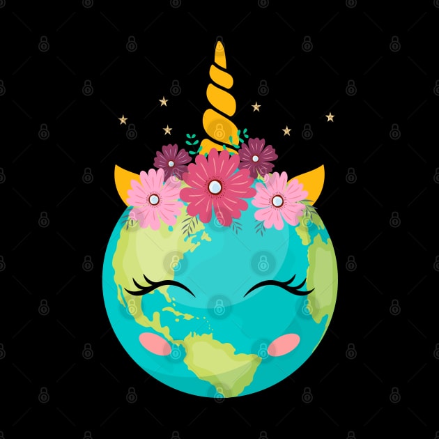 Earth Day Unicorn Cute Girls by FabulousDesigns