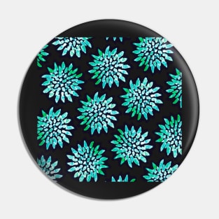 Floral Fireworks of the Sea - Turquoise - Digitally Illustrated Abstract Flower Pattern for Home Decor, Clothing Fabric, Curtains, Bedding, Pillows, Upholstery, Phone Cases and Stationary Pin