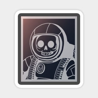 Skeleton Astronaut Dark Theme Magnet