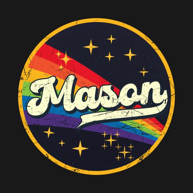 Mason // Rainbow In Space Vintage Grunge-Style by LMW Art