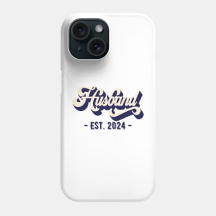 Husband Est 2024 Just Married Honeymoon Wedding Couple Phone Case