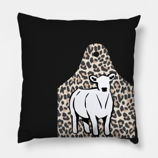 Cheetah Ear Tag - Cow - NOT FOR RESALE WITHOUT PERMISSION Pillow