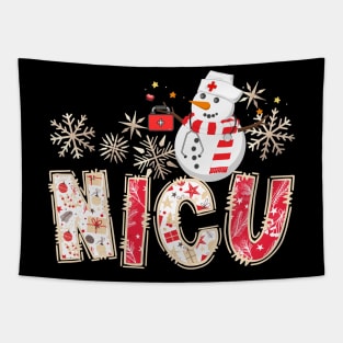 NICU Nurse Christmas Snowman Nurse Life Scrub Top Tapestry