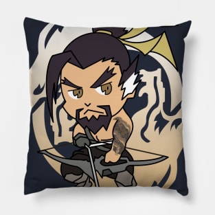 Get Your Game On with Hanzo - Overwatch Chibi T-Shirt Pillow