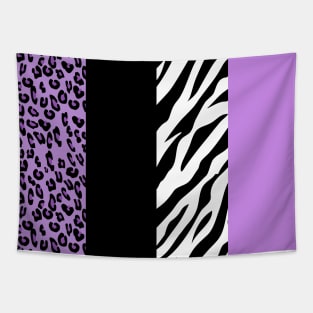 Leopard Print, Zebra Print, Animal Print, Purple Tapestry