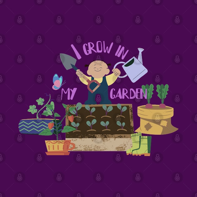 Gardening girl I grow in my garden by VintageSassy