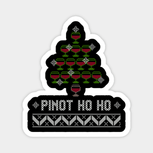 Wine Lover Ugly Christmas Pinot Wine Glass Festive Tree Magnet