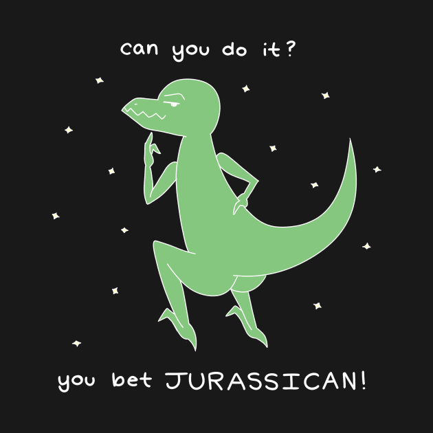 Jurassican Dinosaur White by Cute and Simple