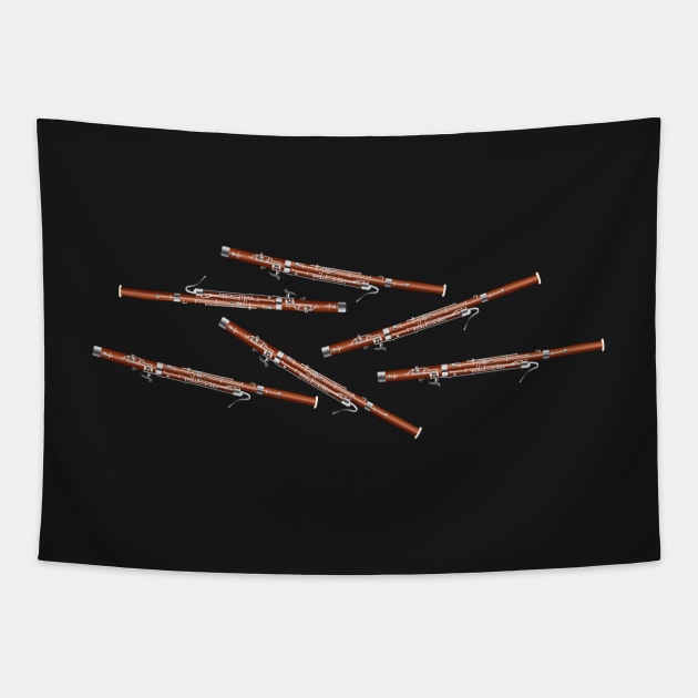 Bassoon on black / gray Tapestry by kobyakov