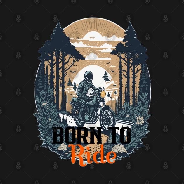 Motorcycle Motorbike Cafe Racer Born to Ride by Merchandise Mania