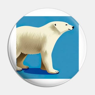 Polar bear walking Pin