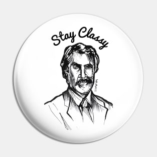 Ron Stay Classy Burgundy Pin