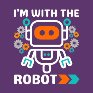 Funny I'm With Robot Costume Halloween T-Shirt