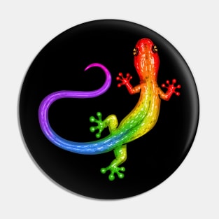 Rainbow Lizard Pin