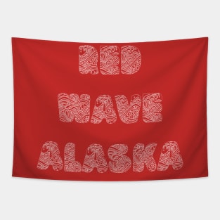 Red Wave Alaska Tapestry