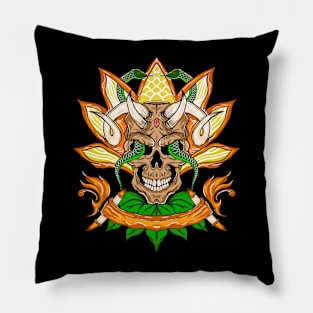 Skull head tshirt Pillow