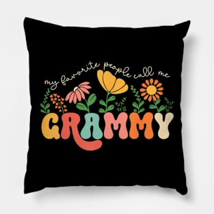 My Favorite People Call Me Grammy Mothers Day Pillow