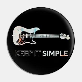 Keep It Simple S-Style Electric Guitar Texture Pin
