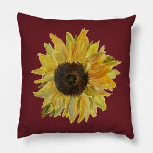 Watercolor Sunflower Pillow