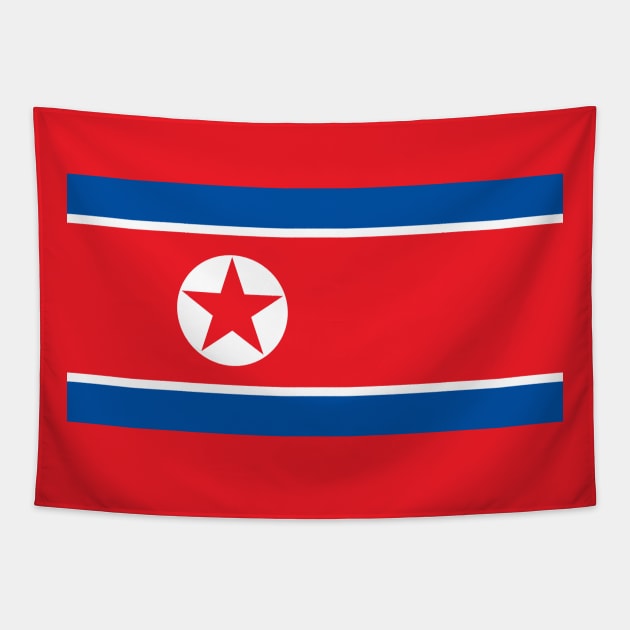 North Korea Flag Tapestry by Historia