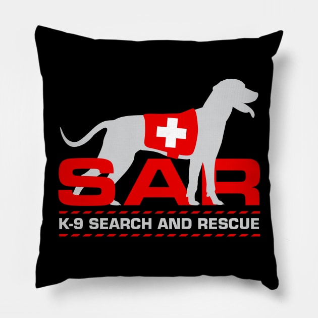 K-9 Search and Rescue Pillow by Nartissima