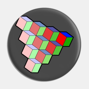 Red Green and Blue Shades Tessellation Pin