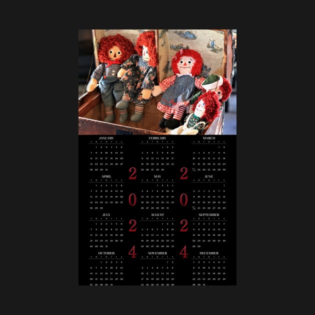 Raggedy Ann & Andy • 2024 Year-at-a-glance Calendar by photoclique